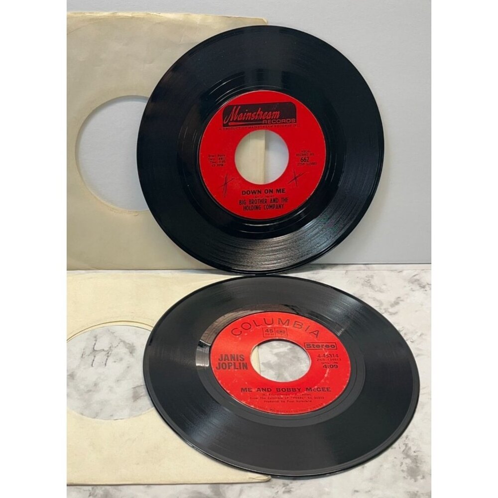 Janis Joplin 45 Rock Lot Me and Bobby McGee / Big Brother Holding Co Call on Me